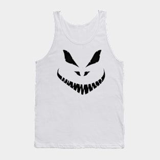 Halloween Scary Face Black Tank Top